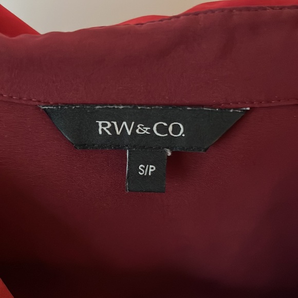 RW&Co Maroon Blouse (Small) - Picture 4 of 5